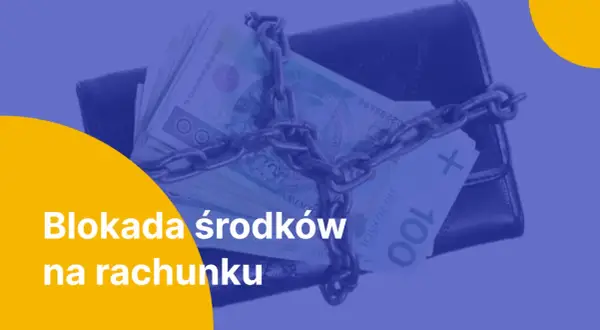 Portfel z pieniędzmi spięty łańcuchem. Czy bank może zablokować przelew? Blokada środków na rachunku.